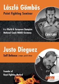 Sagi Kampfsport Events Kickboxen Pointfighting Keysi Fighting Method Laszlo Gömbös Justo Dieguez